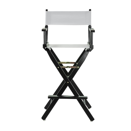 Betterbeds 230-02-021-29 30 in. Directors Chair Black Frame with White Canvas BE2691184